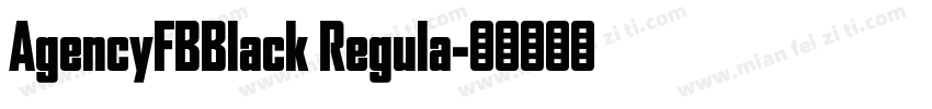 AgencyFBBlack Regula字体转换
